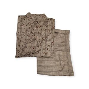 Pardazzio Uomo Earthy Patterned Shirt XXL